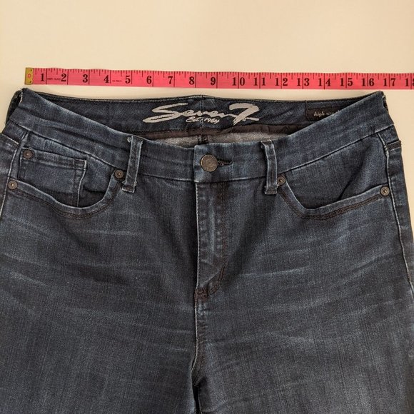 Seven7 Skinny High Rise Jeans Size 14. Navy Narrow Jeans. - Picture 10 of 11